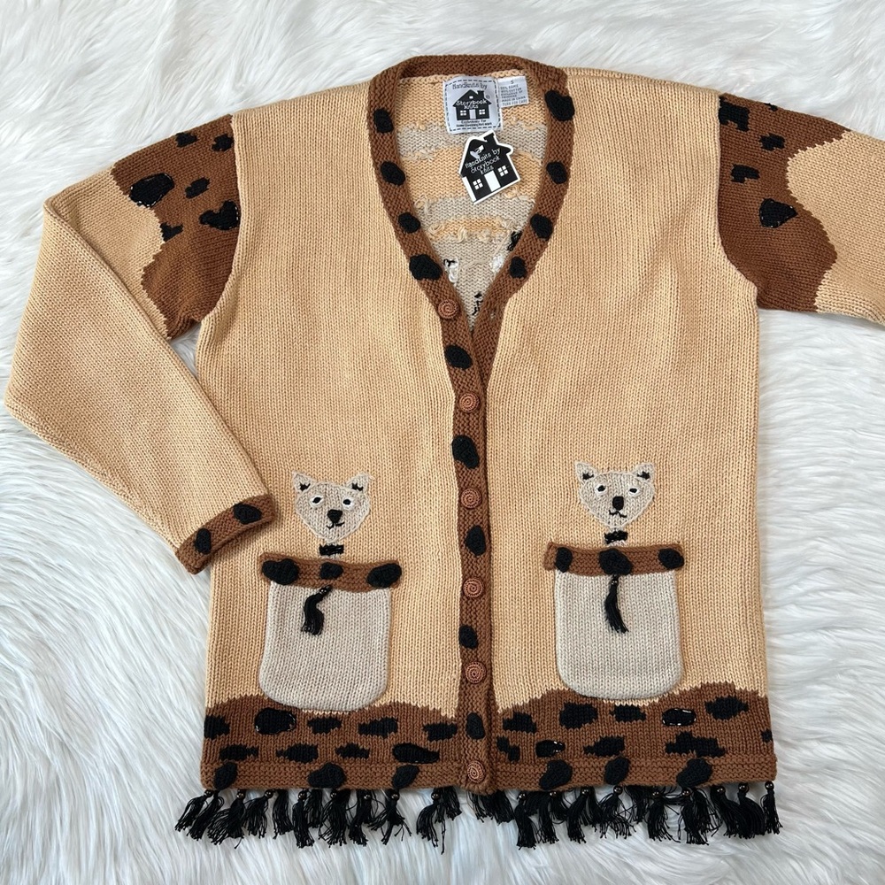 NWT Storybook Knits Cat Cardigan‎